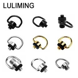Camera Screw 1/4 Inch Quick Release Screw D-ring Metal SLR Camera Shoulder Strap Screw Tripod Ballhead Photography Accessories