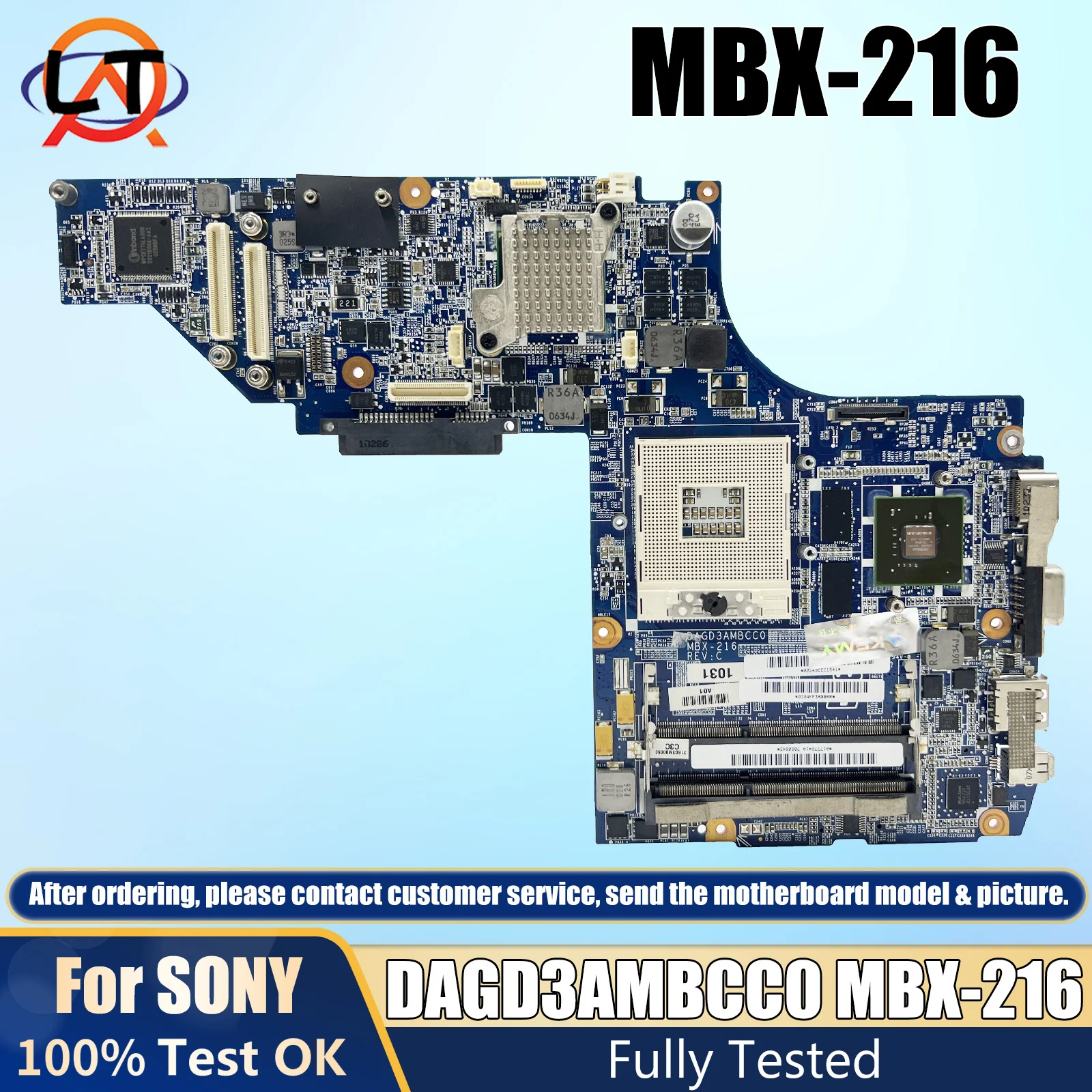 

MBX-216 Mainboard For Sony VPCS13X9E PCG-51513M VPCS1 Laptop MOTHERBOARD DAGD3AMBCC0 A1795845A 100% WORK Test