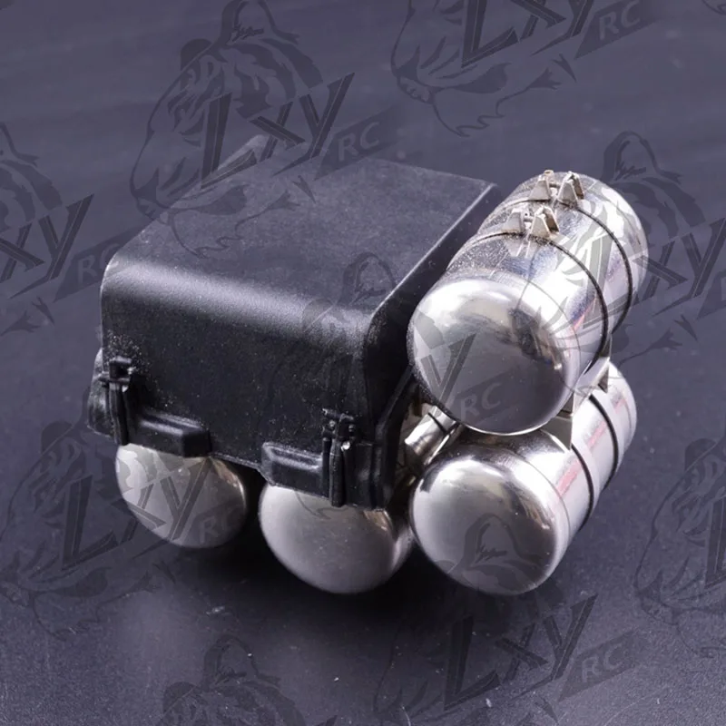 Accessori di aggiornamento del serbatoio del gas della scatola della batteria di simulazione del metallo in scala 1:14 per camion Tamiya RC SCANIA R730 R620 R470