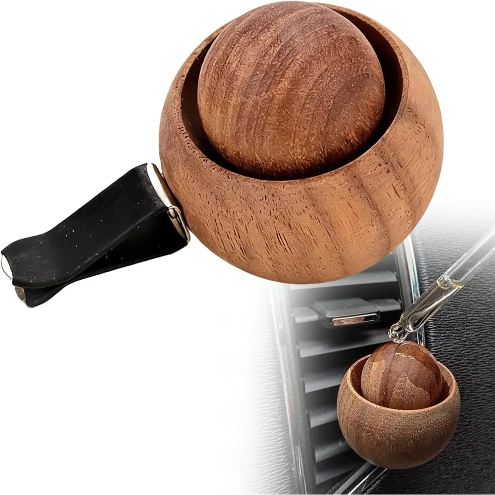 Clip Design Car Home Essential Oil Diffuser Wood Mini Cute Natural Fragrance for Car Bedroom Living Room Home Perfume Diffuser