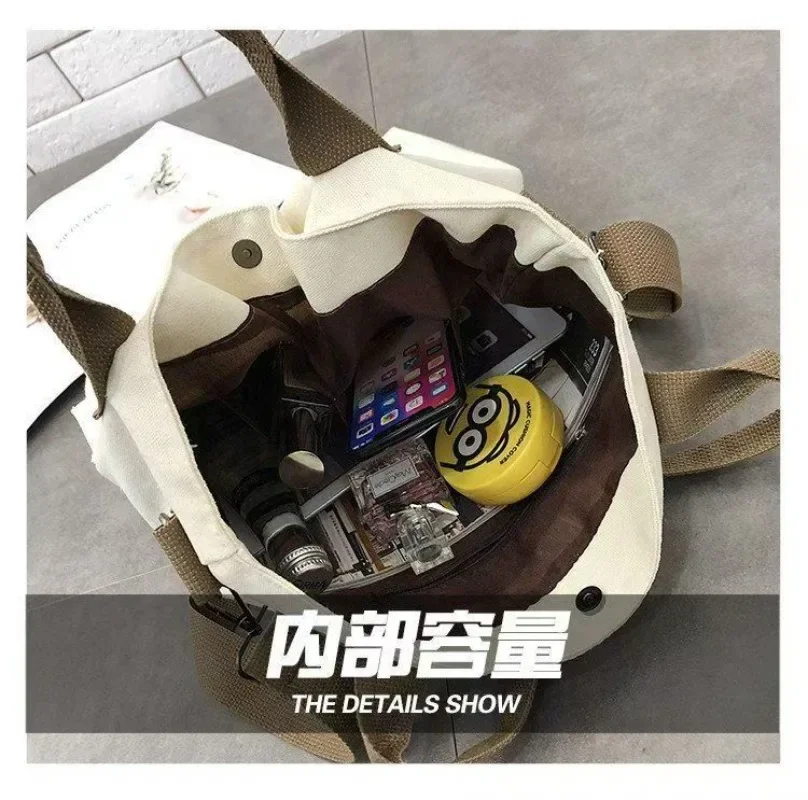 سنوبيس حقائب من القماش الكرتون لطيف الطلاب حقيبة يد حقيبة كتف الموضة سعة كبيرة للمتسوقين حمل عادية أنثى عبر الجسم هدية #5