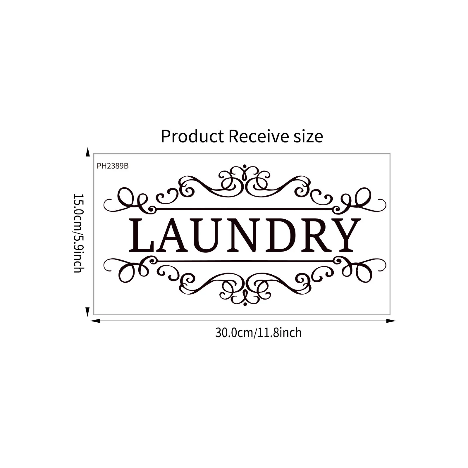 

Laundry Room Wall Sticker Black Waterproof Removable Vinyl Decal Peel Stick Laundry Sign Decoration Farmhouse Bathroom Sticker