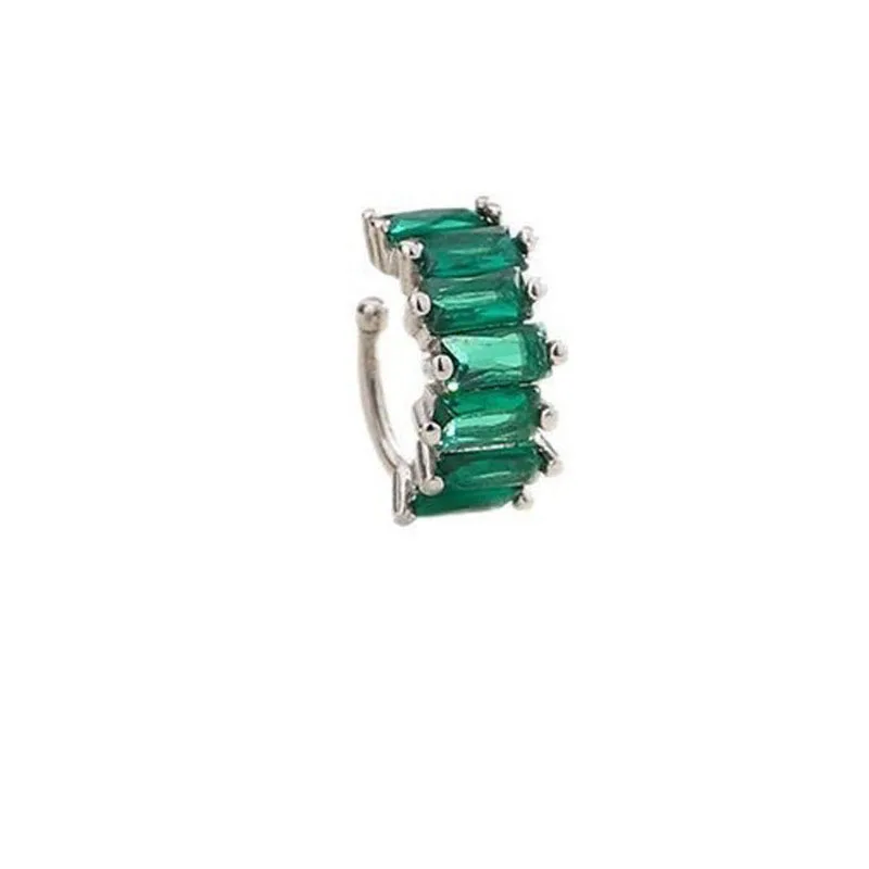 Irregular Square Zircon Ear Clip Earrings for Women