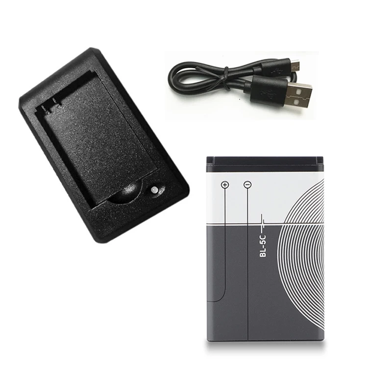 DC 3.7V 1200mAh Battery BL-5C Rechargeable Batteries For Nokia 2112 2118 2255 2270 2280 2300 2600 2610 3125 3230 300mAh 1020mAh
