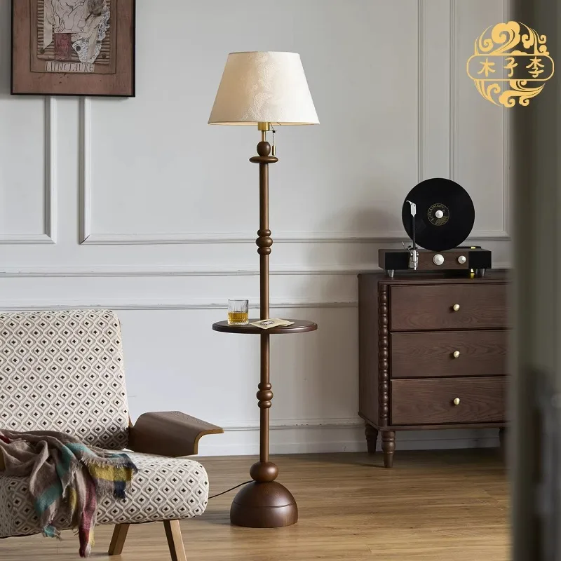 Ash Wood Tricolor Floor Lamp Full Spectrum Eye Protection Lamps Indoor Study Retro Lighting Light High Color Rendering Lights