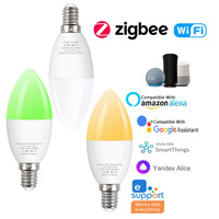 Candle LED Lamp Bulb E14 Ewelink WiFi Zigbee Smart Light Bulb RGBCW Dimmable Voice Control Work With Alexa Google Home Assistant