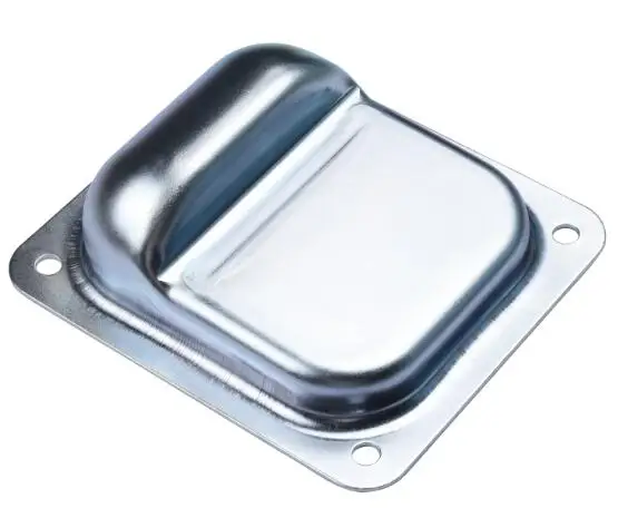 Galvanized steel casement door stopper and bumper, silver/gold, traditional design, suitable for outdoor use