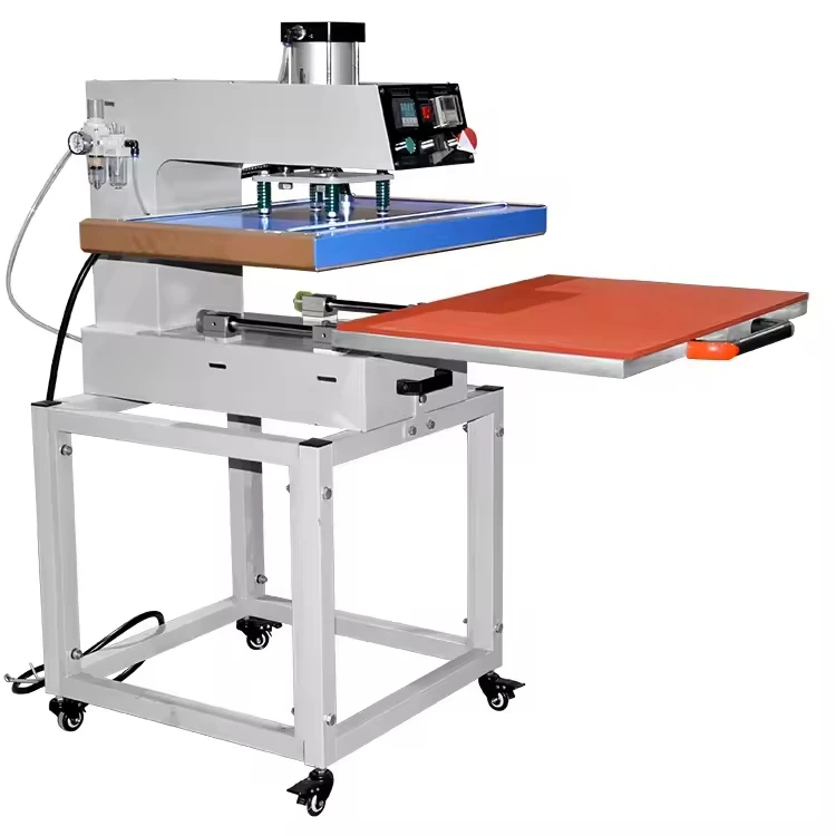 New Single Station Pneumatic Auto Heat Press Machine Large Format Multicolor for Heat Transfer Garments Caps Papers