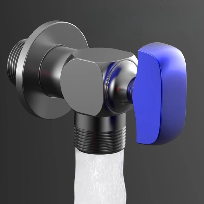All-copper Large-flow Ball Valve, Hot and Cold Water Universal Gas Water Heater, Ball Core Fully Open Triangle Valve, One Piece