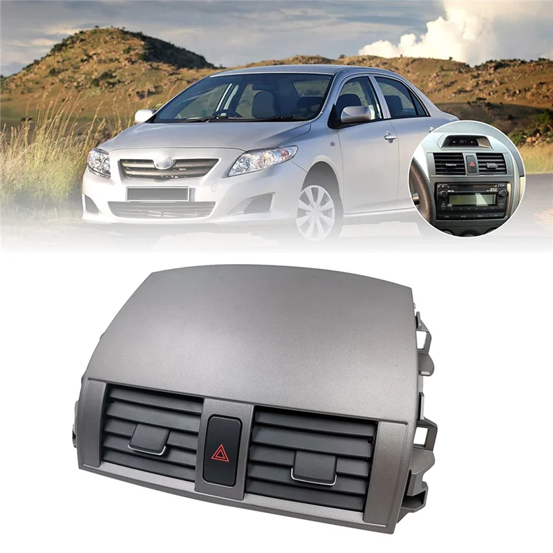 AEA7-Car Center Dash A/C منفذ تنفيس الهواء مع مفتاح الطوارئ لتويوتا كورولا 2008-2013 55670-02160 55663-02060