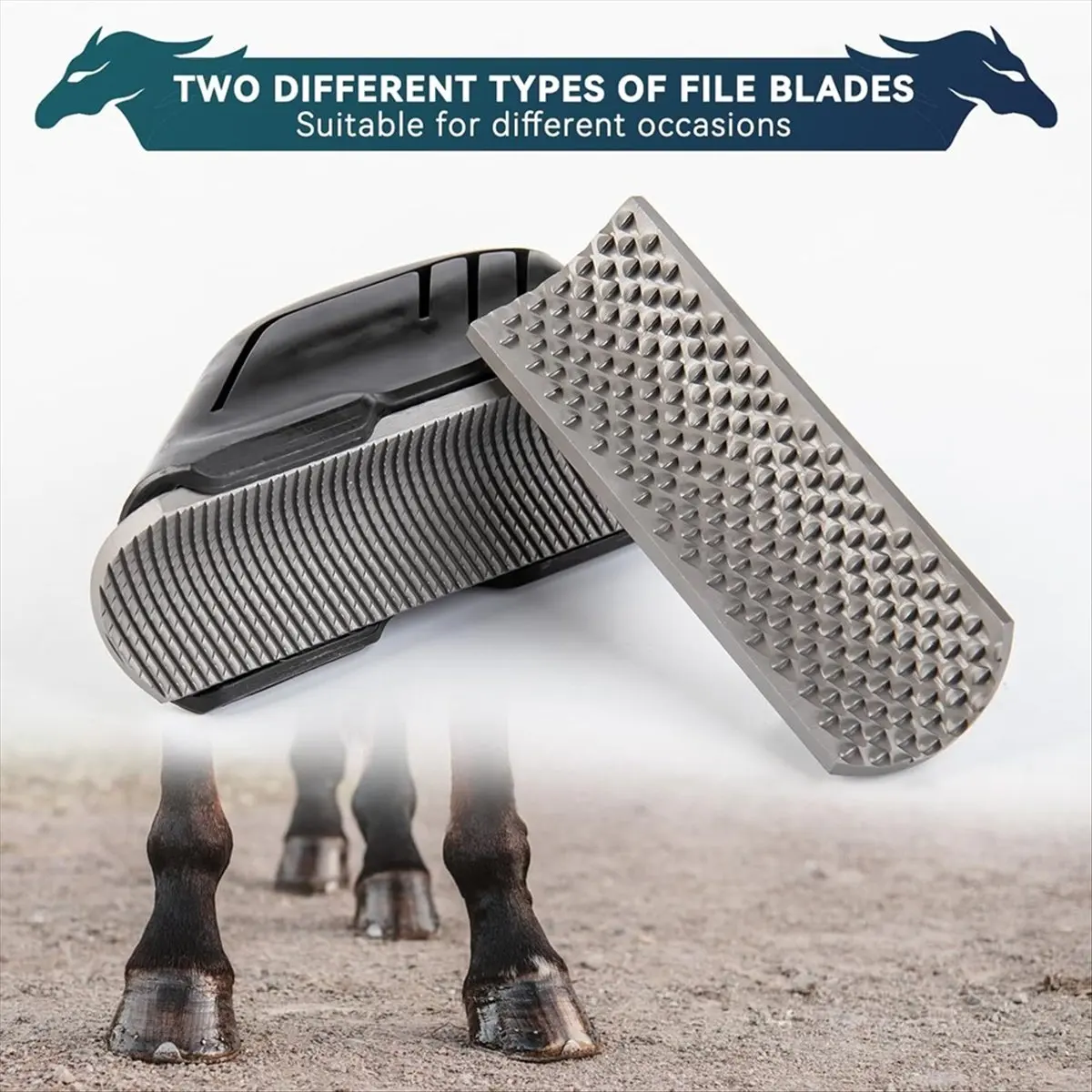 REST Farrier Hoof Rasp File Handle Hoof Trimming Tool with Fine Teeth Option for ,Goat,Horse,Pig and Other Animal Hooves