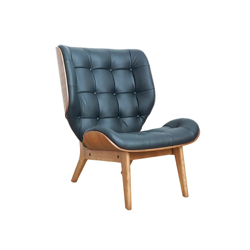 

Solid wood fabric mammoth chair hotel bed and breakfast furniture leisure single art sofa high back chair