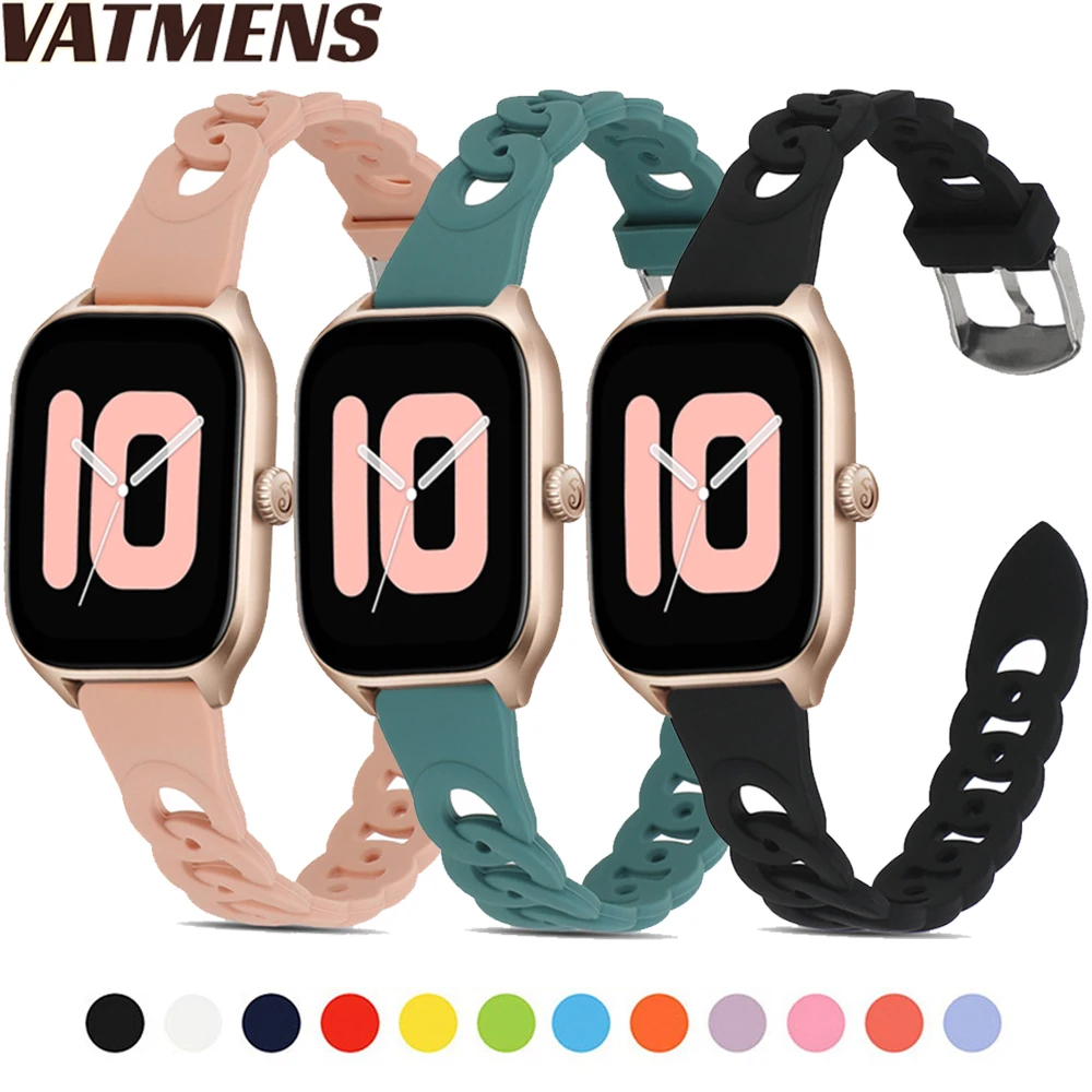 20mm 22mm Silicone Strap For Amazfit gts 4/3/2/gts4 2 mini/Gtr/4/2e/Pro 47mm Smartwatch Wrist band Bracelet Amazfit Bip/U/3/Pro