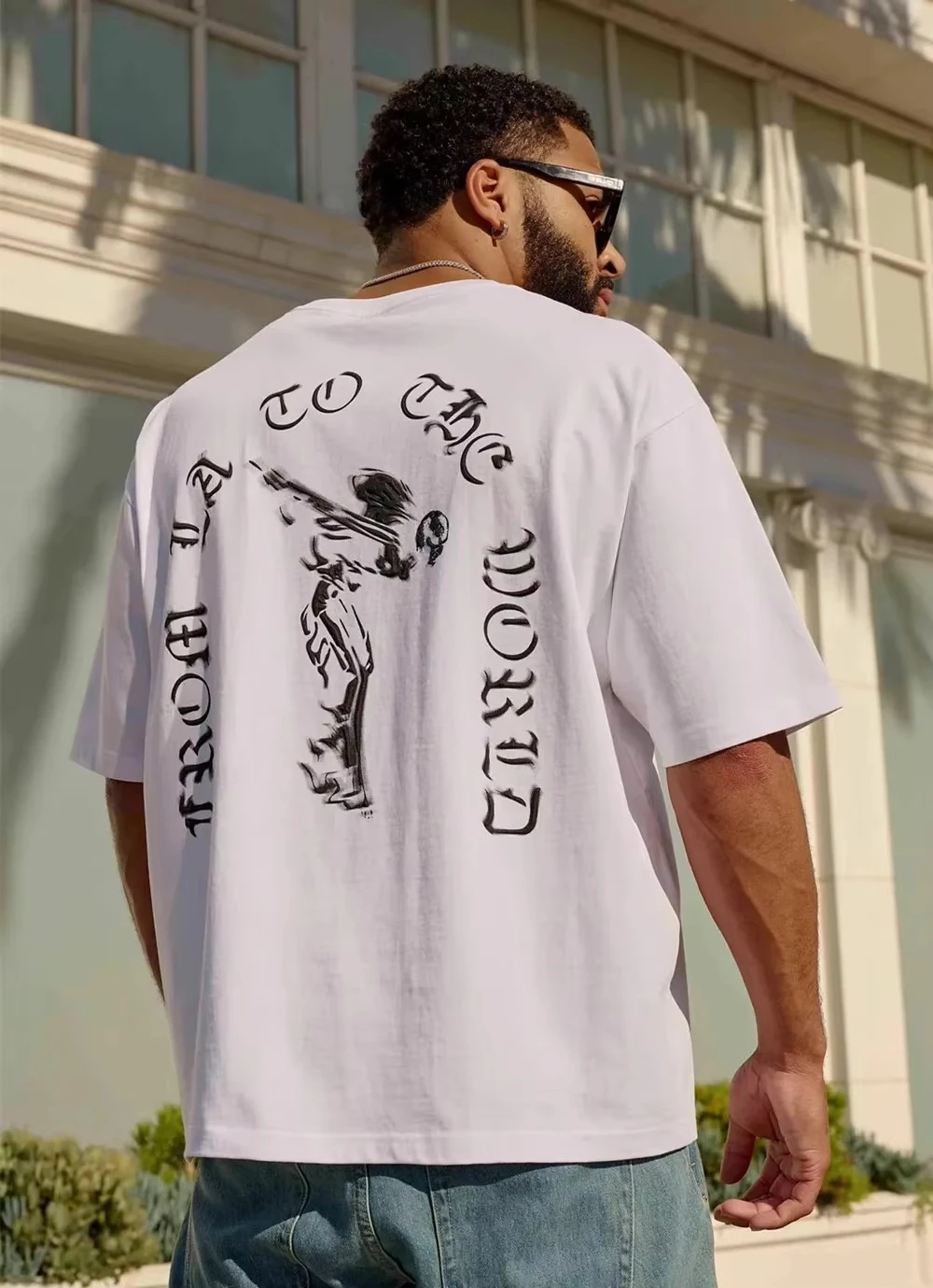 

Cotton Running Sport T-shirt Men Gym Fitness Loose Shirt Short Sleeve Print Tee Tops Male Summer Bodybuilding Training Clothing