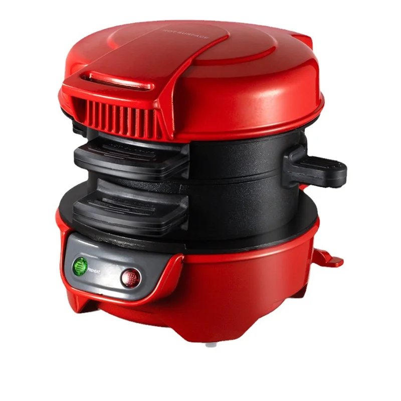 

A44F-Household Breakfast Machine Hamburg Maker With Egg Cooker Ring Machine Bread Sandwich Machine Waffle Machine EU Plug