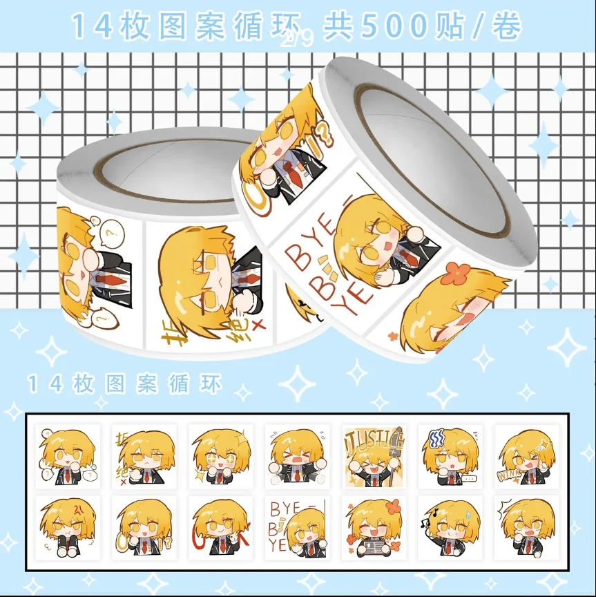 

Attribute 500Pc/Roll Limbus Cute Stickers for DIY Journaling Laptop Envelope Scrapbook Car Motorcycle Decal