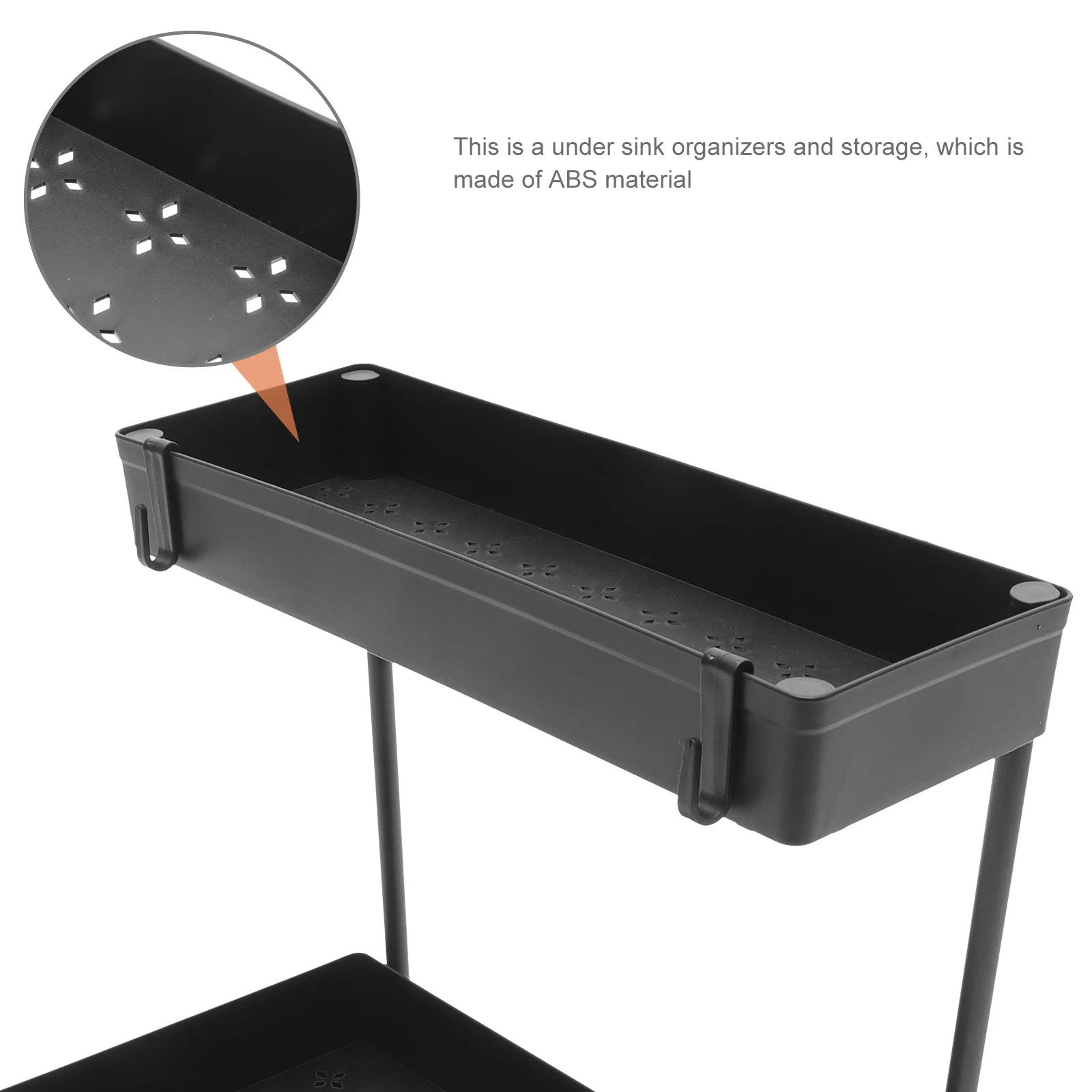 

Two Tier Pull Out Cabinet Organizer For Kitchen Bathroom Spice Storage Under Counter Shelf Under Sink Organizer