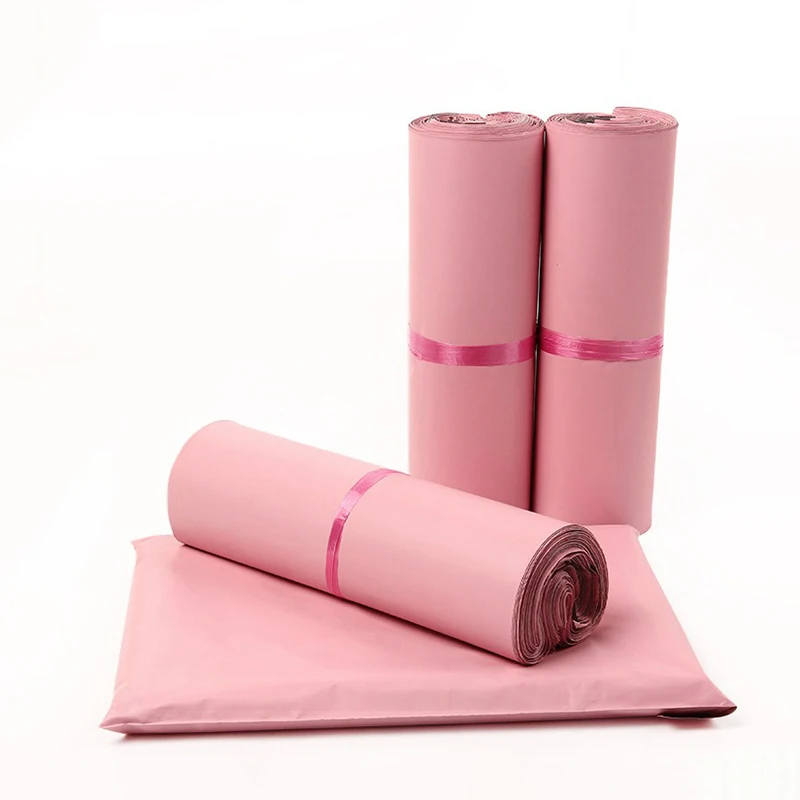 4 Sizes Pink Express Bag Underwear Packing Shipping Envelopes Waterproof Mailing Bags Self Seal Poly Mailers Gift Pouches 50Pcs