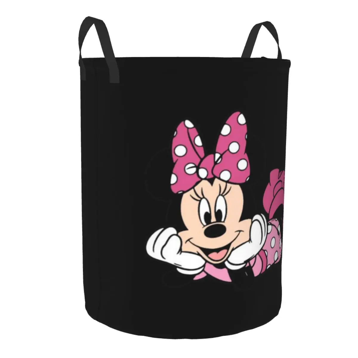 Custom Mickey Mouse Minnie Laundry Basket Collapsible Disney Cartoon Baby Hamper for Nursery Toys Organizer Storage Bins