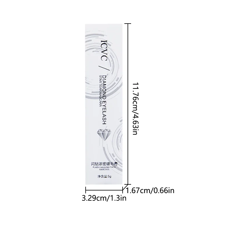 Mascara con diamanti scintillanti e paillettes glitter impermeabili