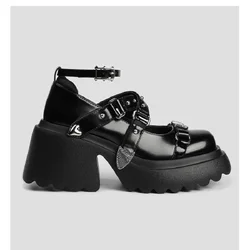 Shoes For Women 2024 New Lolita Shoes For Women High Heels Height Increasing Thick Sole Japanese Girl Princess Single Shoes