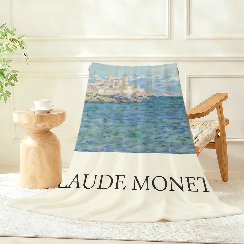 C-Claude Art M-Monet Blanket Throw Super Cosy Plush Living Room Sofa Couch Childish Birthday Gifts