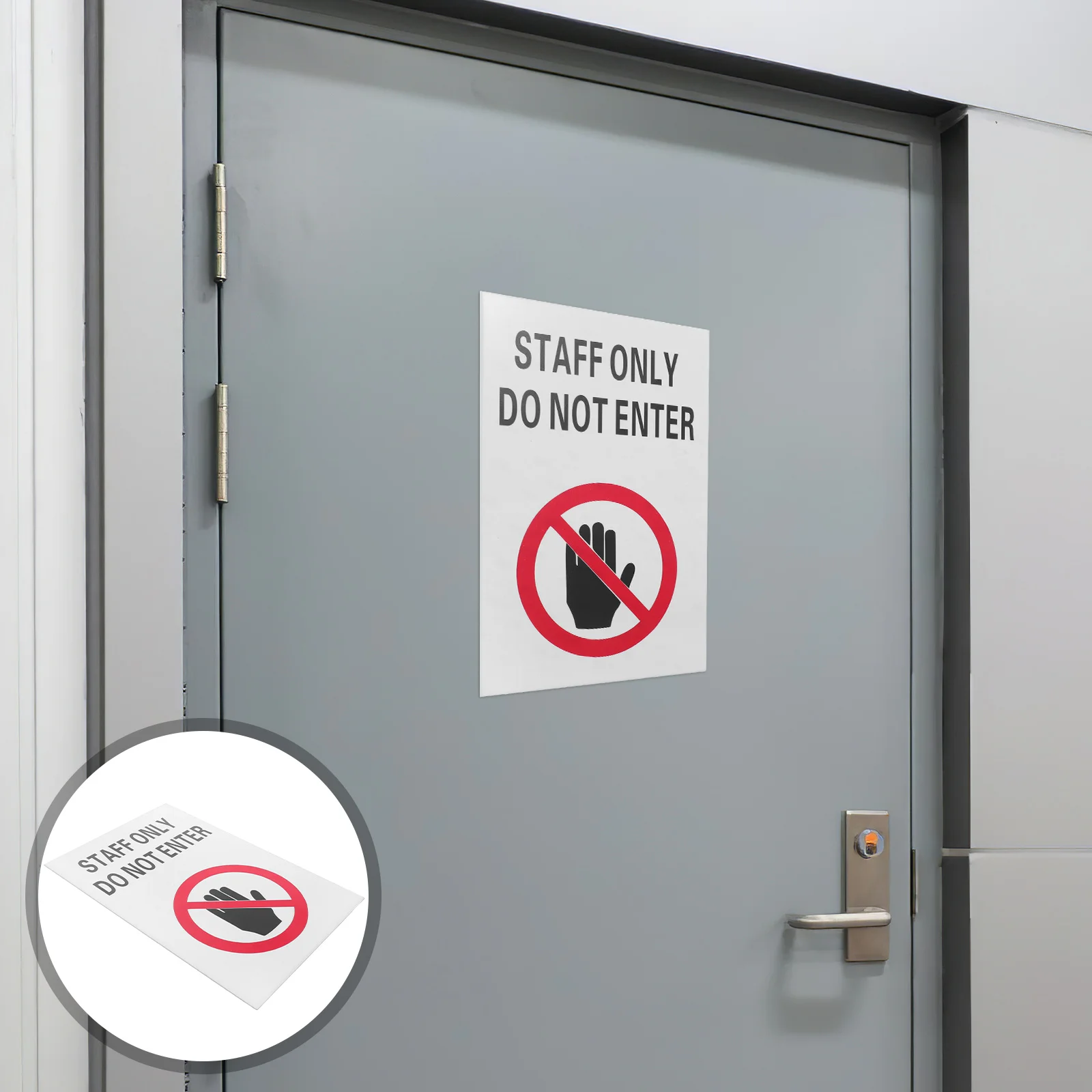 2Pcs Security Caution Sign Self Adhesive Do Not Enter Warning Decal for Restricted Zones Private Control