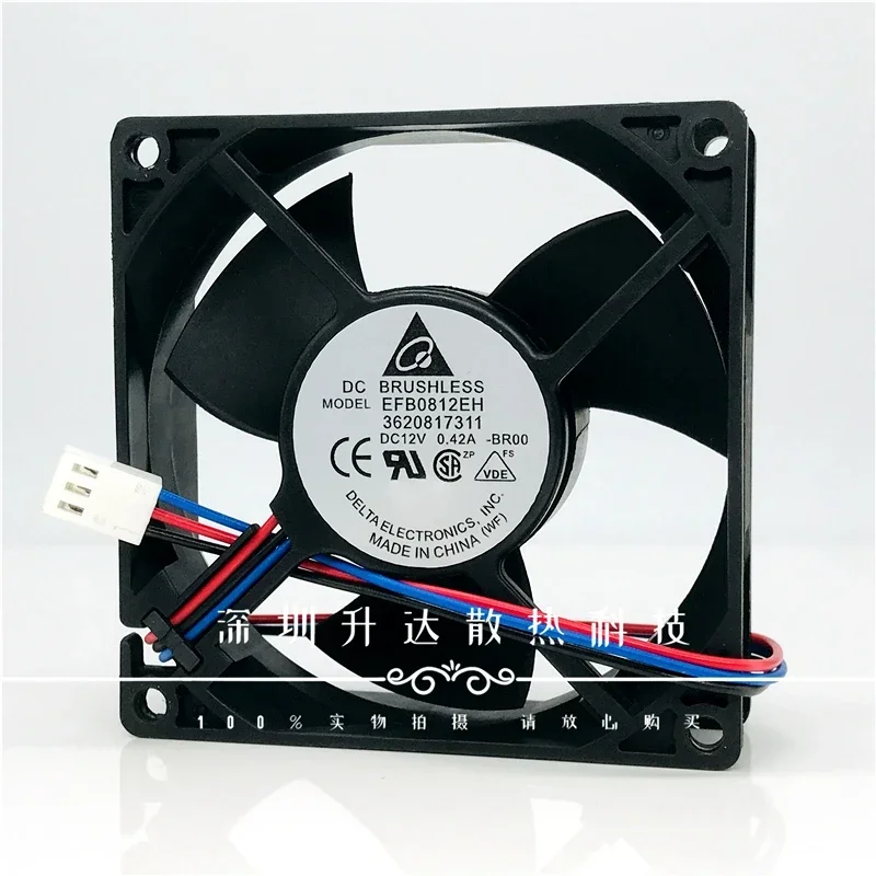 

Original Delta EFB0812EH-F00R 8025 12V 0.42a 8cm shutdown alarm frequency converter fan