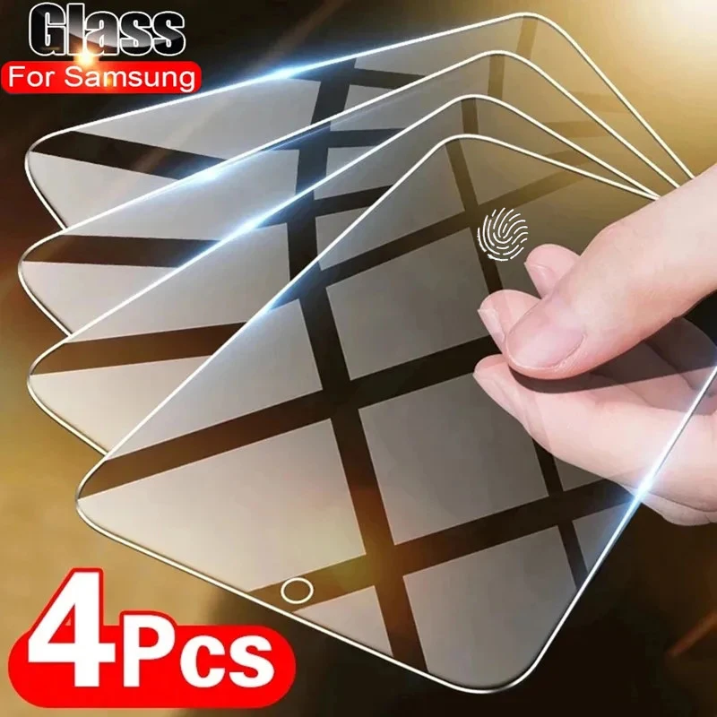 

4Pcs Tempered Glass Screen Protector for Samsung A55 A35 A53 A54 A34 A13 A14 A15 A52 A12 A33 A23 A25 A32 A73 A21S A51 S10E S20FE