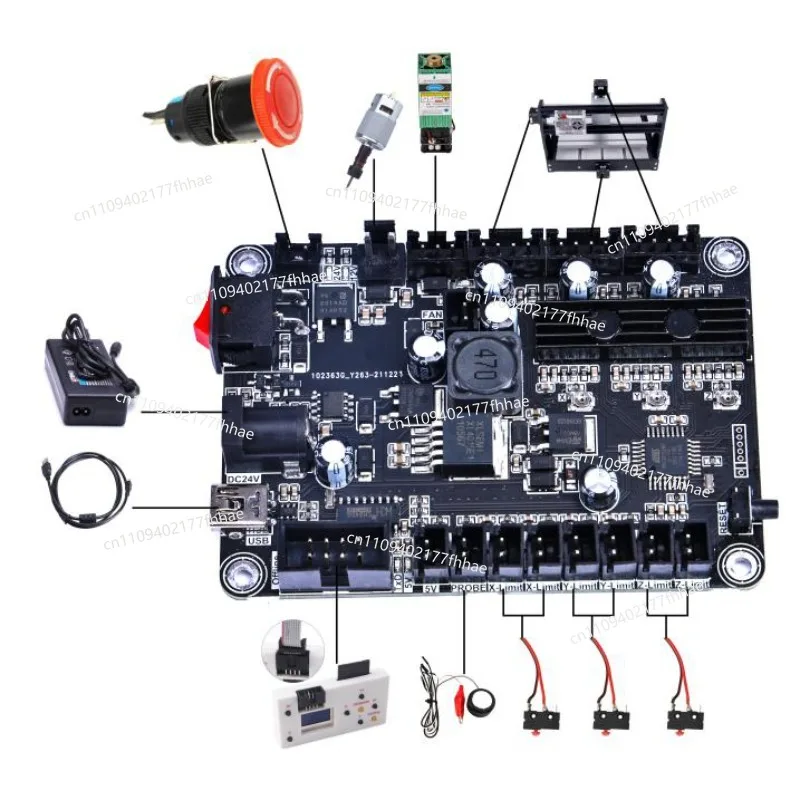 Small Micro Engraving Machine Three-axis CNC Control Board GRBL1.1f System, Including USB Cable