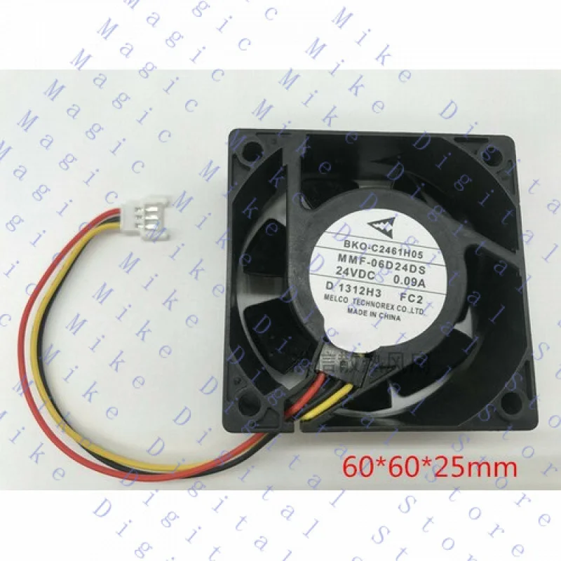 H  FOR Mitsubishi MMF-06D24DS-FC2 BKO-C2461H05 24V 0.09A 6cm 6025 3-pin inverter fan