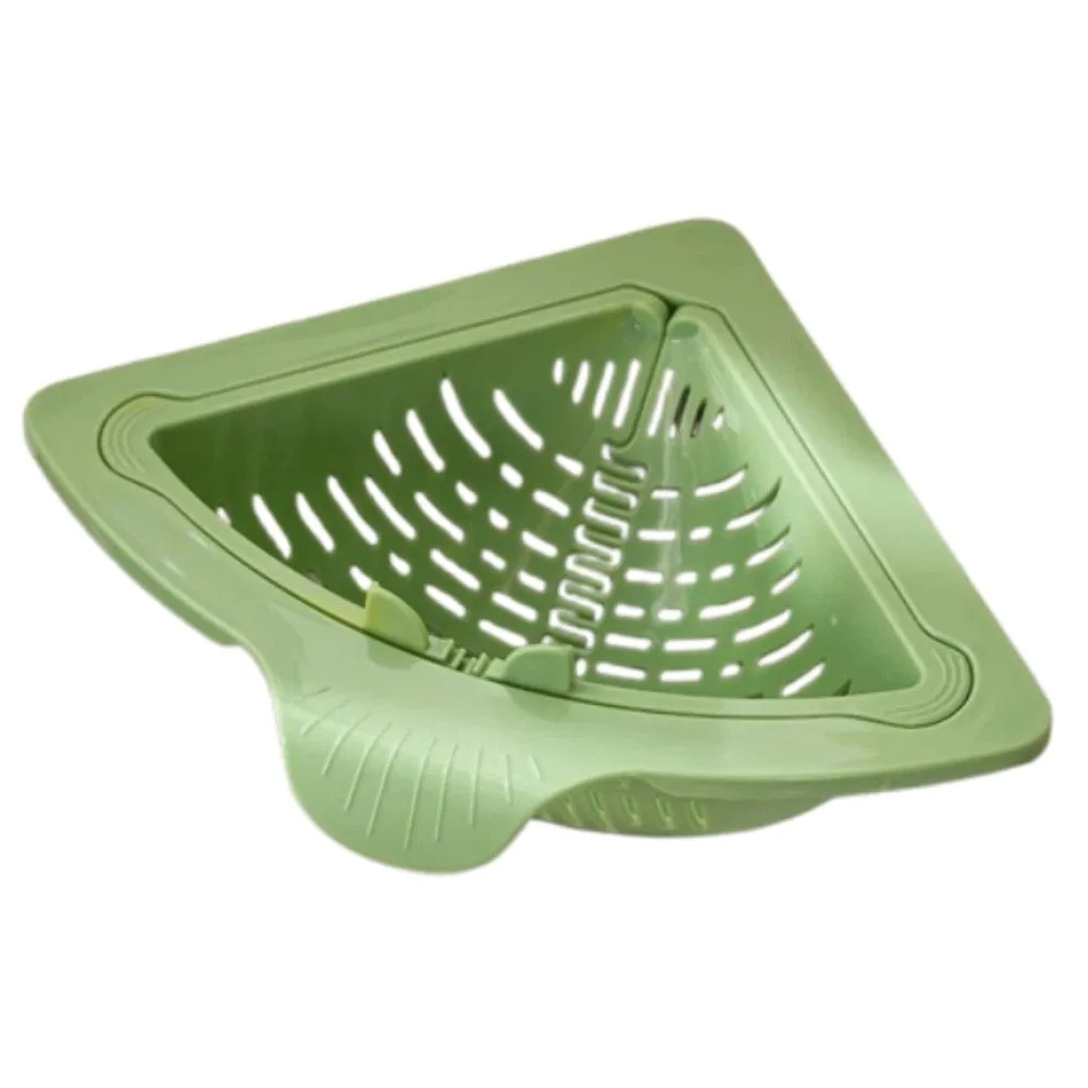 Triangle Sink Strainer Basket Creative Detachable Automatic Dumping Filter Basket Self-Cleaning One Click Kitchen Garbage Filter
