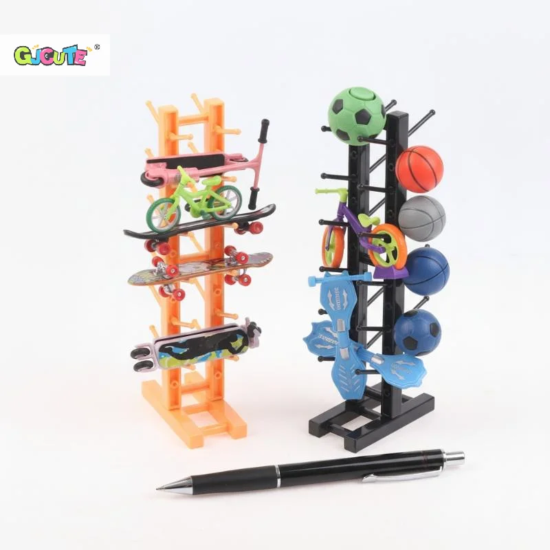 Mini Fingerboard Plastic Display Stand Organizer Rack for Kids Toy Storage Showcase Holder for Table or Desk Collection