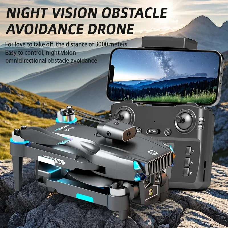 New M107 Brushless profissional Drone HD Dual-Camera with Screen Controlled Obstacle Avoidance optical flow electric RC Dron Toy