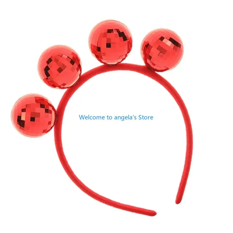 X4YC 1970s خمر ديسكو ملابس ديسكو الكرة عقال سباركلي إكسسوارات الشعر ديسكو الكرة عقال هيرباند للأطفال هدايا