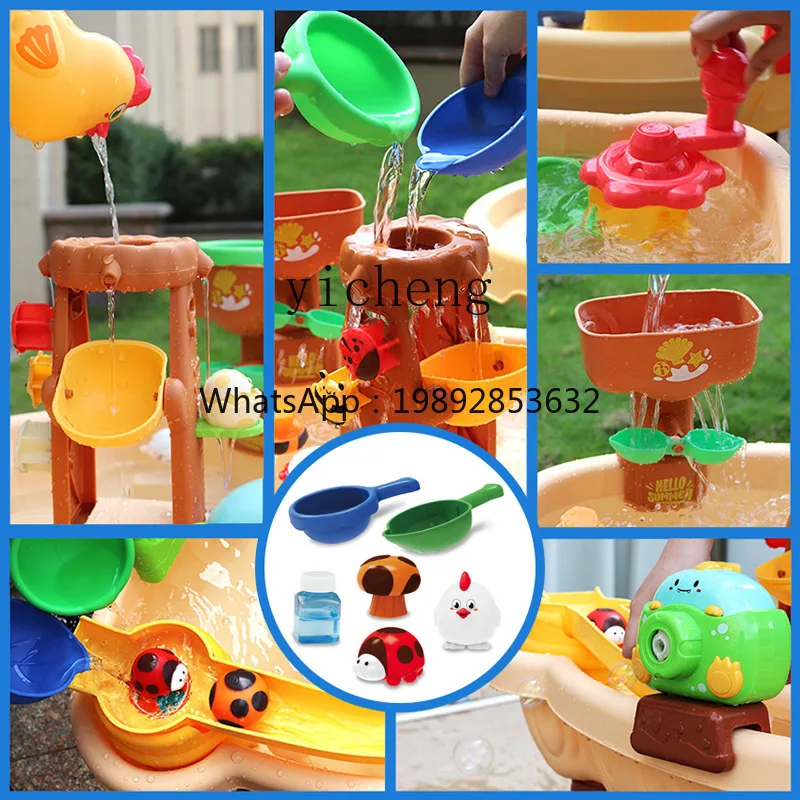 Children's Water Table Playing Pool Playing Sand Table Baby Beach Toys Outdoor Sunshade Bubble Machine