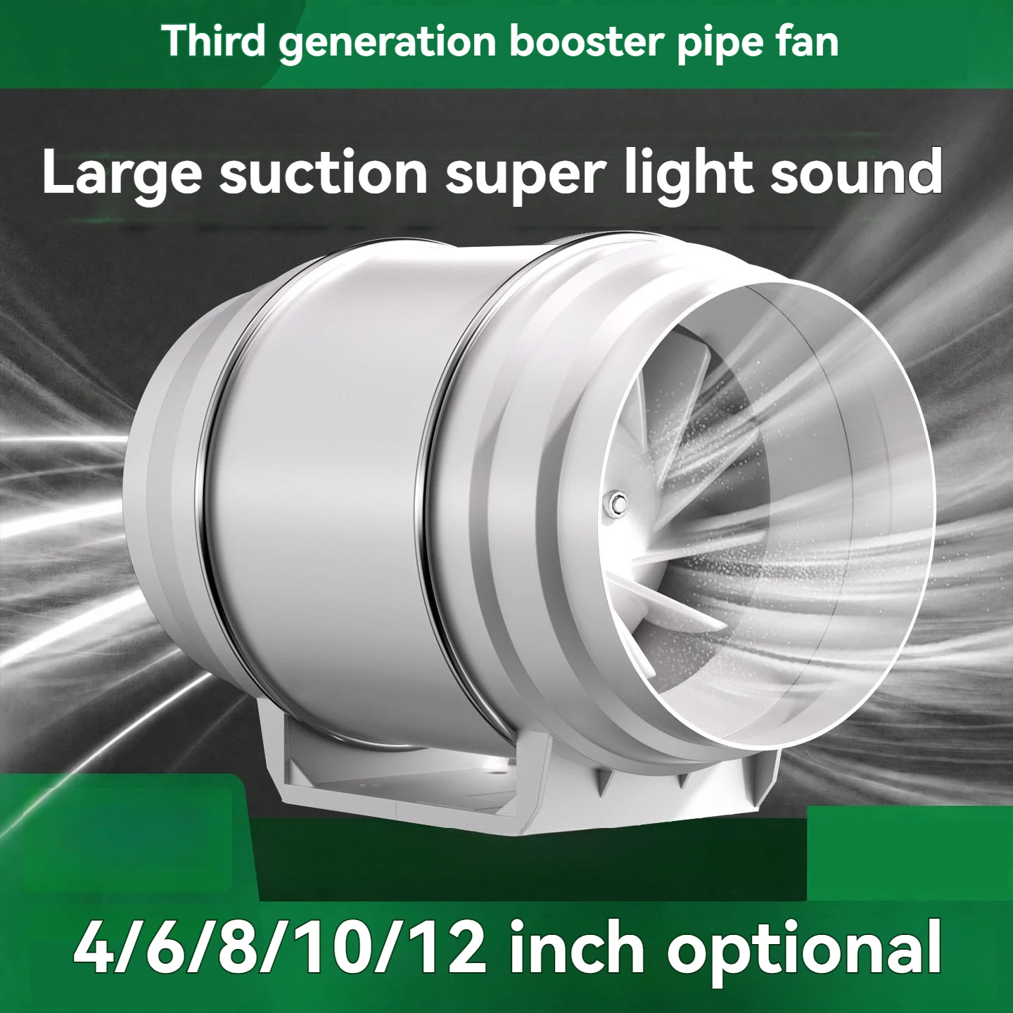 Exhaust Fan Home Mute Inline Duct Fan Kitchen Bathroom Wall Mounted Ventilation Equipment Bathroom Exhaust Fan Air Purifying Ve