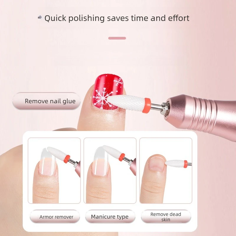 Rechargeable Electric Nail Drill Low Vibration Ultra Quiet Portable Manicure Pen for Nails Callus Salon Home Daily 전동 네일 드릴