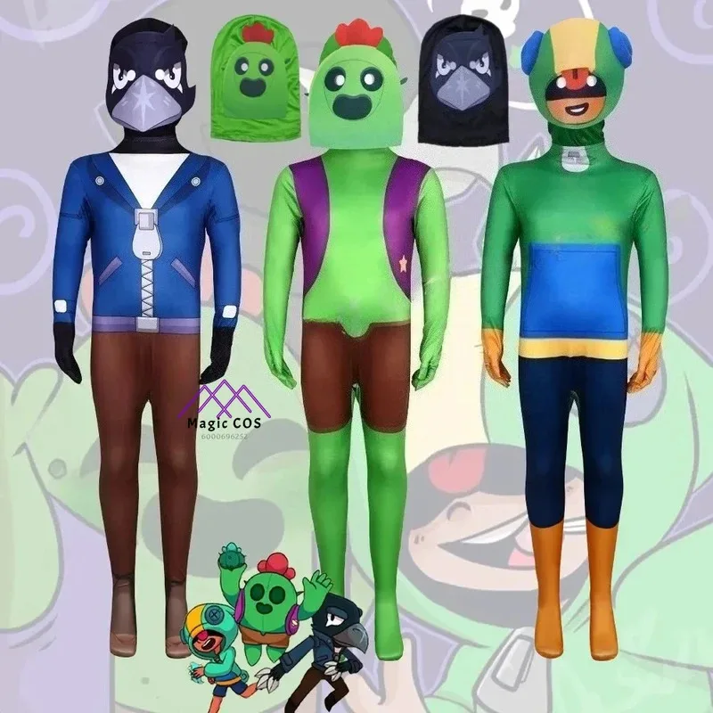새로운 야생 격투 롤플레잉 게임, 어린이 성인 점프슈트, 할로윈 카니발 무대 공연, 파티 의상