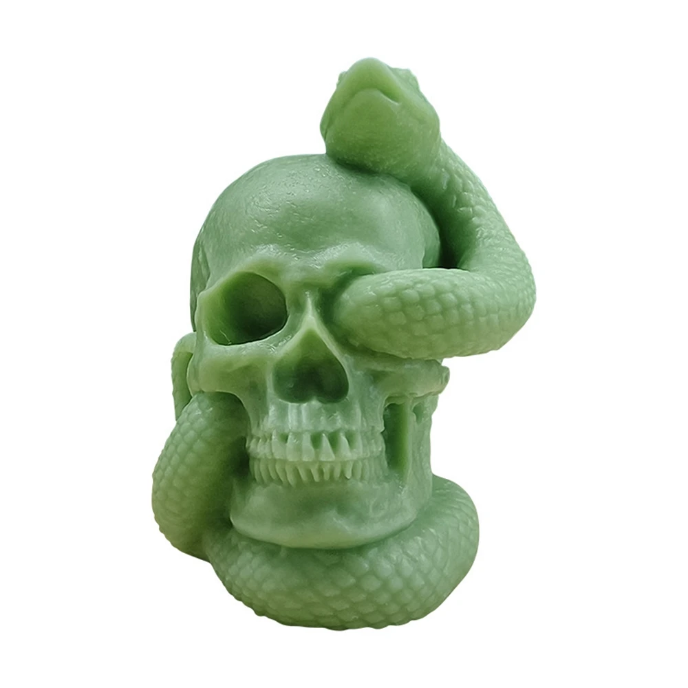 Skull Head Snake Wrapping Craft Decoration Silicone Mold DIY Silicone Mold Scented Making Tools 3D DIY Handmade Fragrance