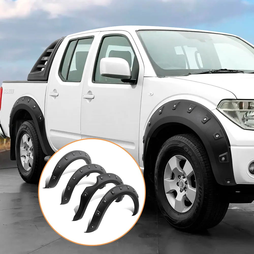 

Rivet Style Fender Flares for Nissan Navara 2008-2014 year SE Version Wheel Arch Extension Mudguards 4X4 Car Styling 4PCS/SET