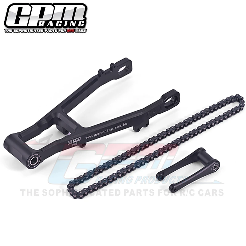 GPM CNC Alu 7075 Extend Swing Arm (+30mm) +Pull Rod+Chain For LOSI Promoto MX