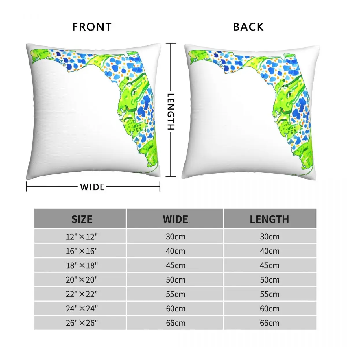 Preppy Gator Florida Pillowcase Polyester Linen Velvet Pattern Zip Decor Throw Pillow Case Sofa Seater Cushion Cover