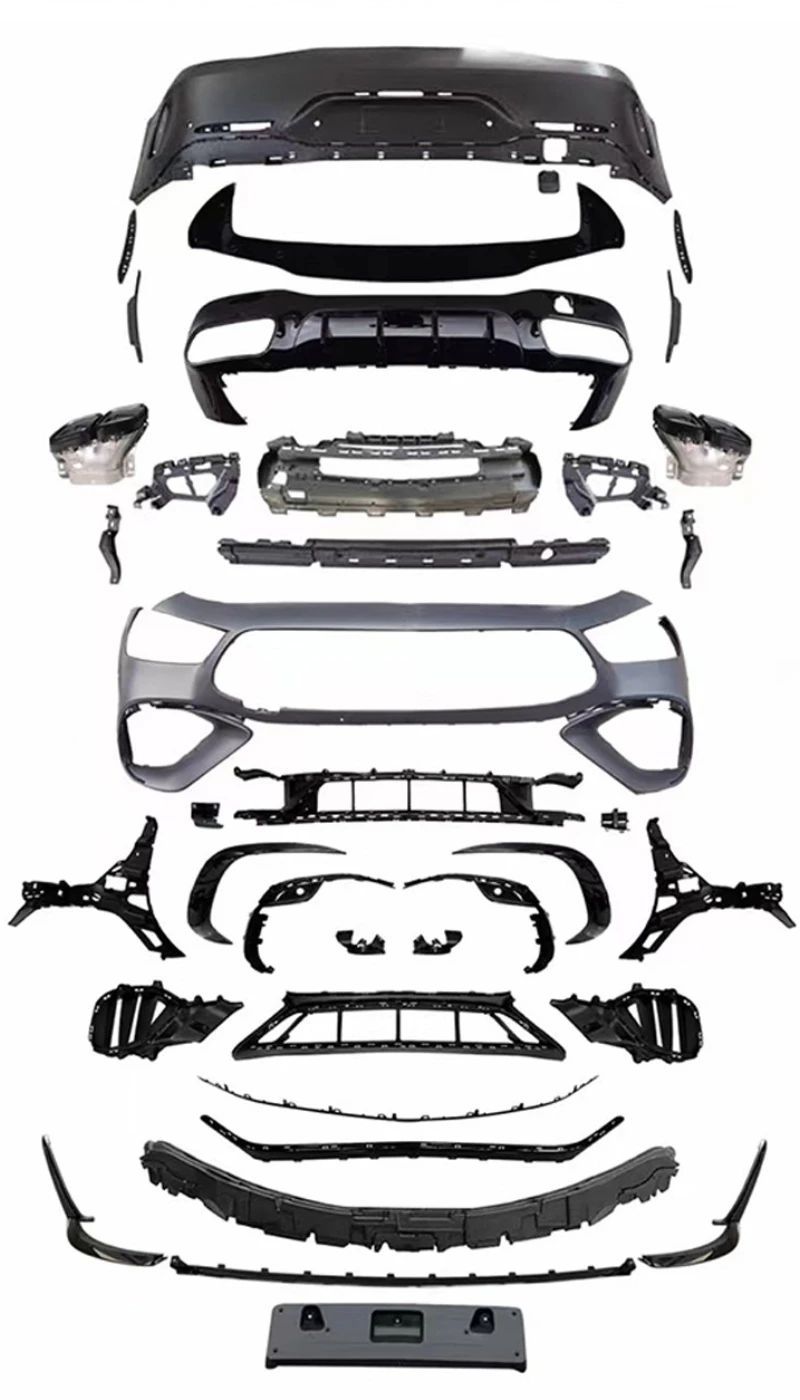 المصد الخلفي الأمامي مصبغة الشفة الخلفية الذيل الحلق لمرسيدس بنز W290 GT50 GT43 GT53 أربعة أبواب 19-25 تعديل طقم الجسم #5