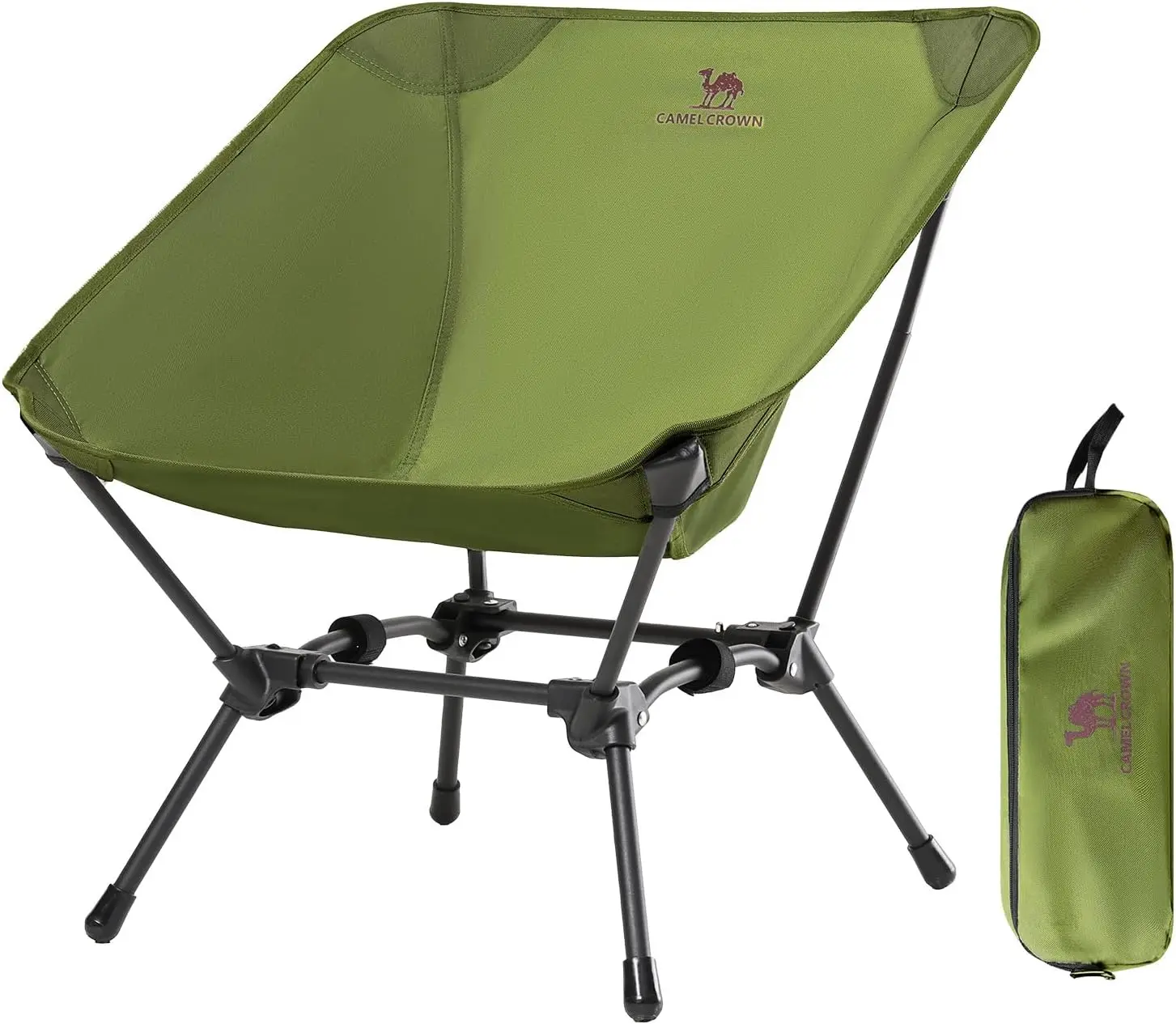 

Folding Camping Chair, Lightweight Portable Compact Lawn Chair With Side Pocket For Outdoor Travel Beach Picnic Hiking