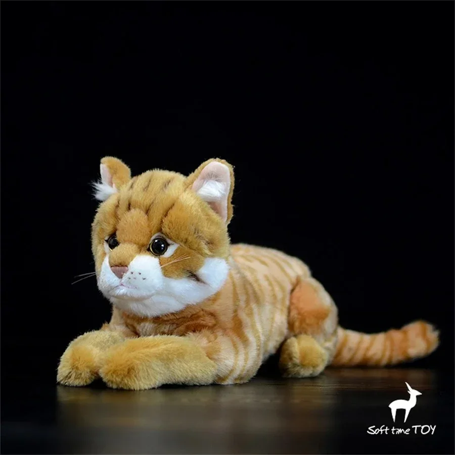 

Tiger Cat High Fidelity Anime Cute Plushie Caracal Bush Cat Plush Toys Lifelike Animals Simulation Stuffed Doll Kawai Toy Gifts