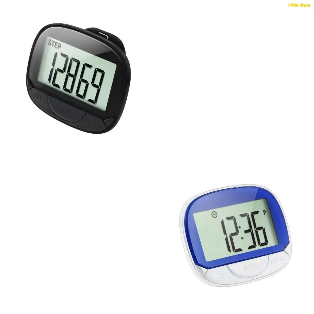 U1JB Large Screen Electronic Pedometer Long Lastings Battery Step Counter for All Ages
