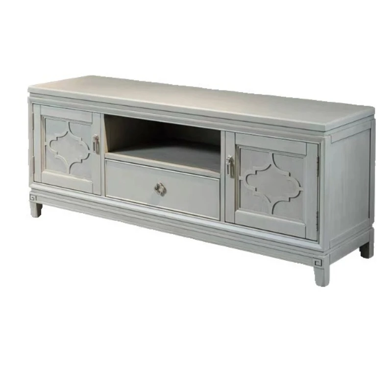American light luxury TV cabinet Mori impression premium gray bedroom storage cabinet French simple living room floor cabinet