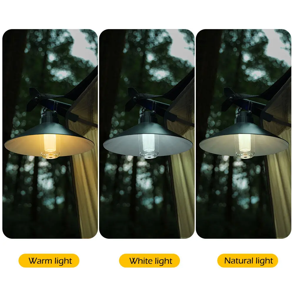 Retro Waterproof Camping Lantern, USB Rechargeable, Outdoor Lighting, LED Lamp, Portable, Atmosphere, Warm Tent