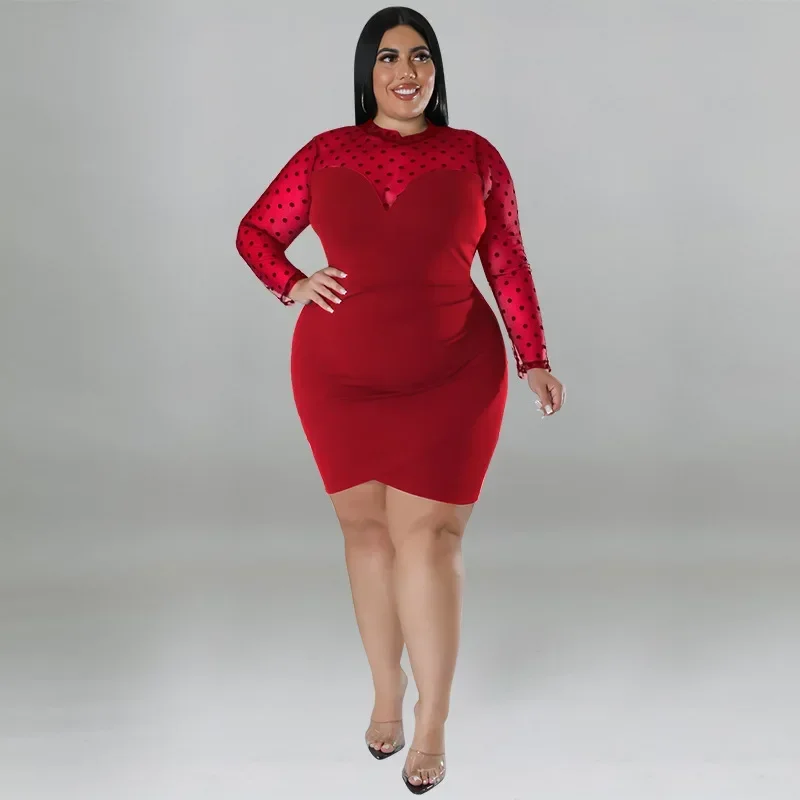 MY1032-europejski i amerykański plus size seksowny hip przytulanie klub nocny odzież damska siateczkowa wielokolorowa sukienka, pulchny MM